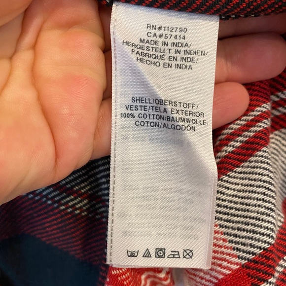 True Religion Red Plaid Flannel Shirt NWT - Picture 6 of 11